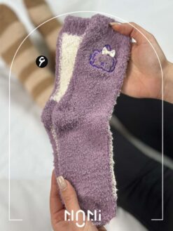 جوراب ساقدار بوکله طرح تا به تا پاپیونی