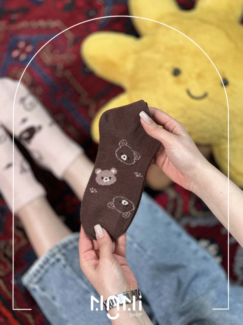 جوراب مچی بوکله طرح خرسی