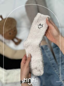 جوراب ساقدار بوکله طرح گلدوزی لبخند