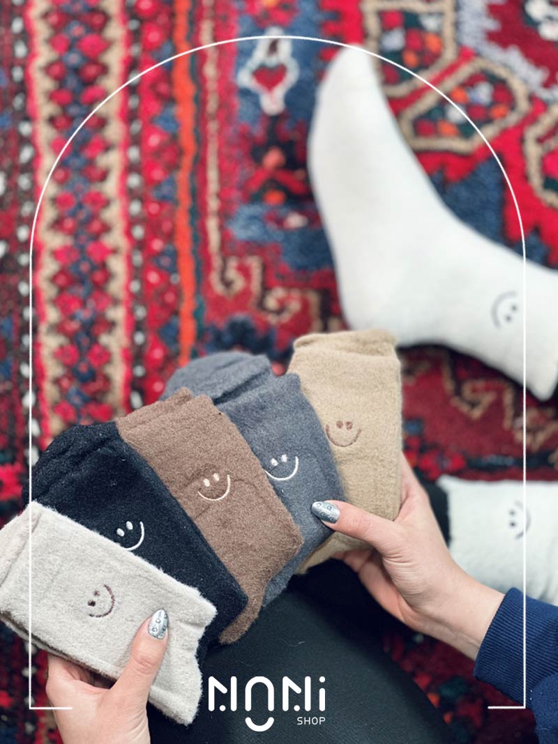 جوراب ساقدار موهر طرح اسمایل