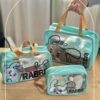 کیف مسافرتی واش بگ شمعی فانتزی طرح RABBIT دسته برزنتی