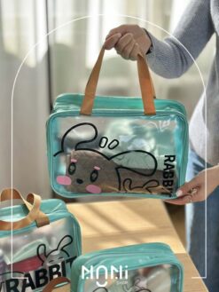 کیف مسافرتی واش بگ شمعی فانتزی طرح RABBIT دسته برزنتی