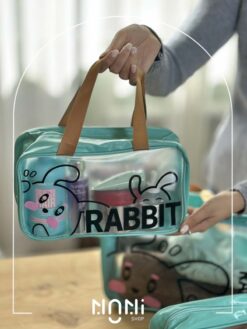 کیف مسافرتی واش بگ شمعی فانتزی طرح RABBIT دسته برزنتی