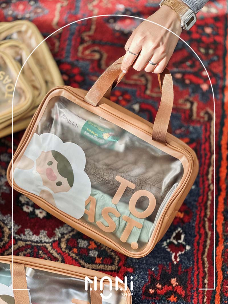 کیف مسافرتی واش بگ شمعی فانتزی طرح TOAST
