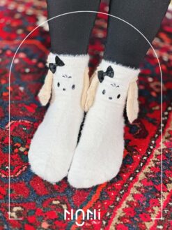 جوراب ساقدار بوکله طرح هاپو گوشدار