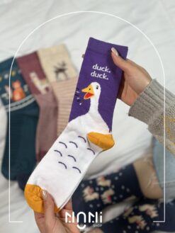 جوراب ساقدار طرح لاما و گوزن برند چتیک