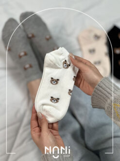 جوراب مچی نخ پنبه طرح Teady