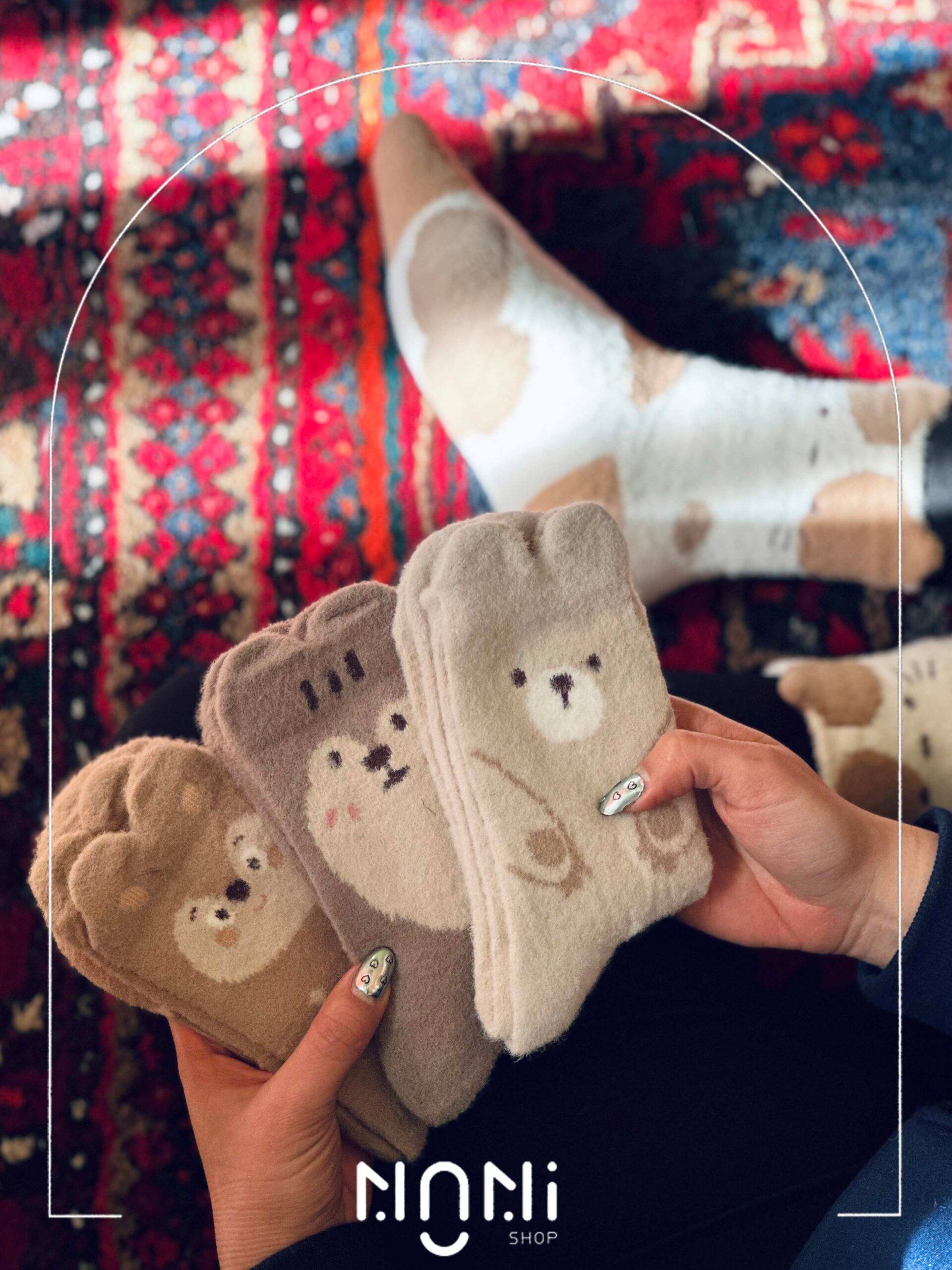 جوراب موهری گوشدار حیوانات