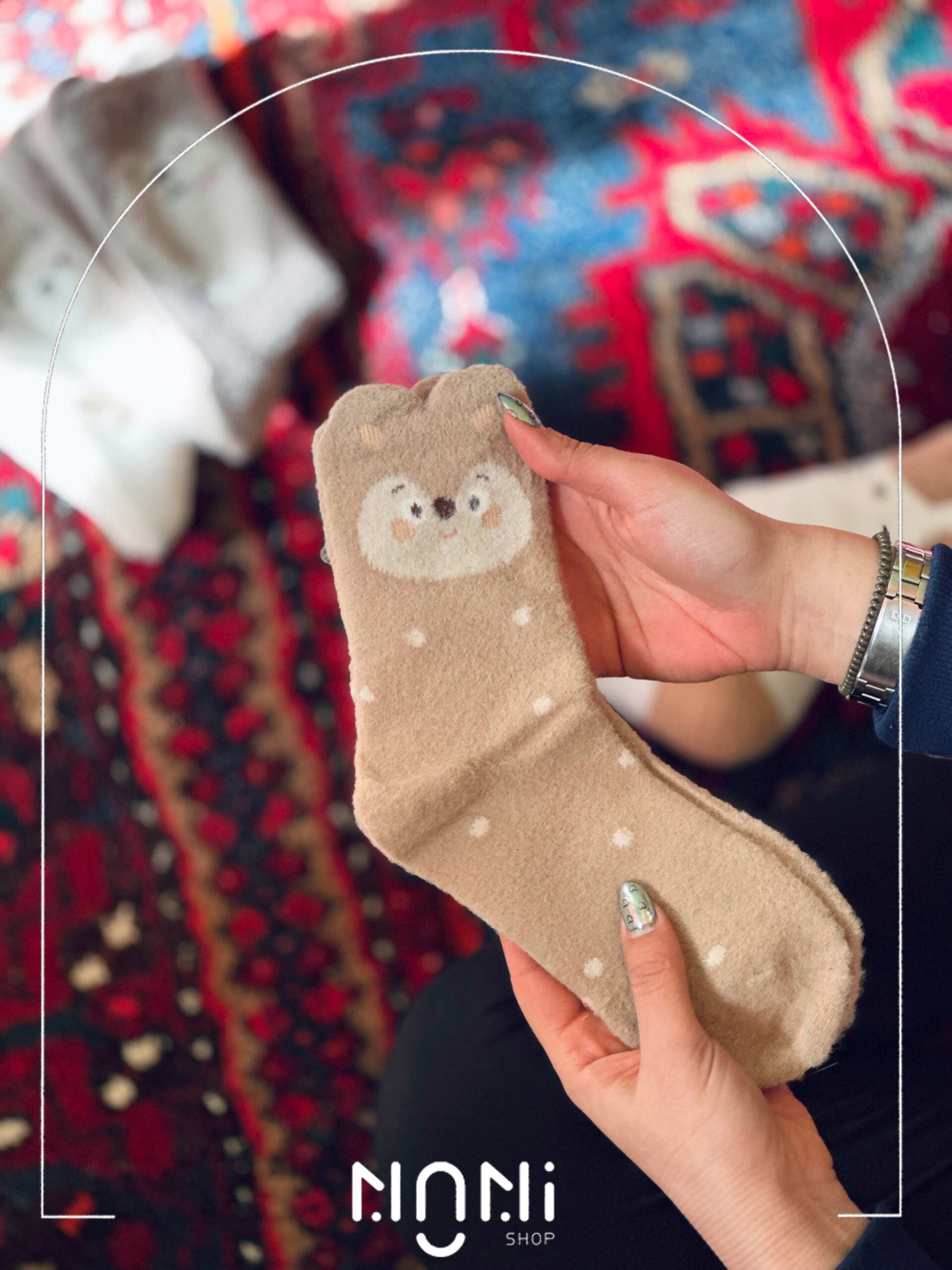 جوراب موهری گوشدار حیوانات