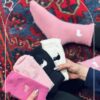 جوراب ساقدار موهری طرح گلدوزی پیشی