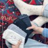 جوراب ساقدار موهری طرح برجسته قلبی