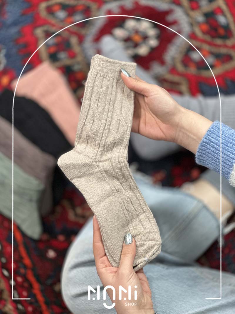 جوراب ساقدار بافت طرح پیچ