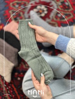 جوراب ساقدار بافت طرح پیچ