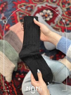 جوراب ساقدار بافت طرح پیچ