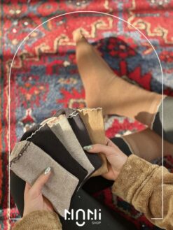 جوراب ساقدار طرح کبریتی ریز لبه چین دار