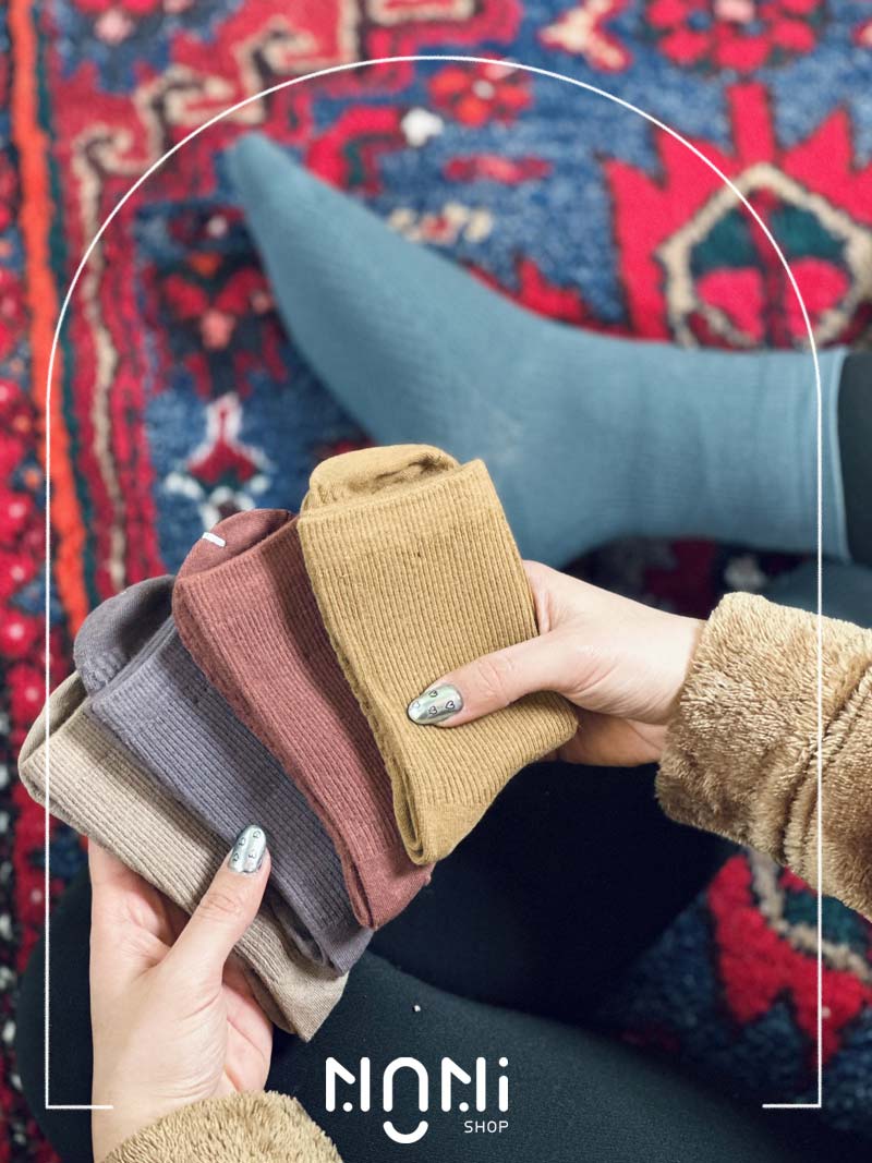 جوراب نیم ساق طرح کبریتی ریز