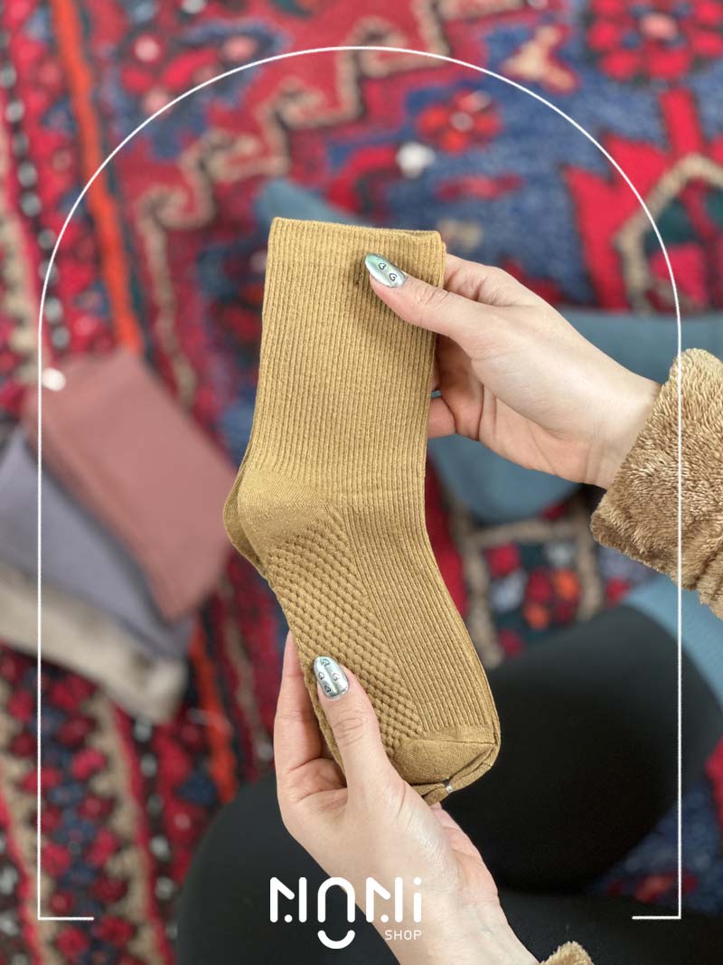 جوراب نیم ساق طرح کبریتی ریز