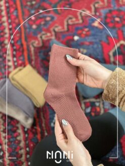 جوراب نیم ساق طرح کبریتی ریز