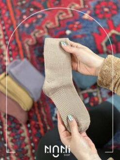 جوراب نیم ساق طرح کبریتی ریز