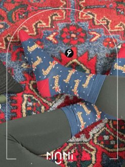 جوراب ساقدار طرح ساق کبریتی گلدوزی فانتزی برند کالزی لند