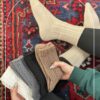 جوراب ساقدار بافت طرح زنجیری