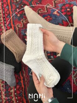 جوراب ساقدار بافت طرح زنجیری