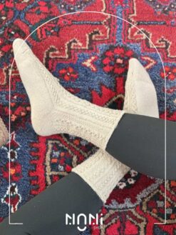 جوراب ساقدار بافت طرح زنجیری