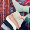 جوراب ساقدار بافت طرح پیچ پیچی