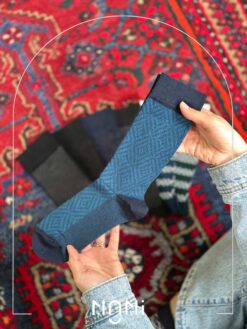 جوراب ساقدار مردانه زیکزاکی برند بارکد
