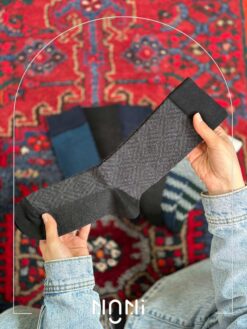جوراب ساقدار مردانه زیکزاکی برند بارکد