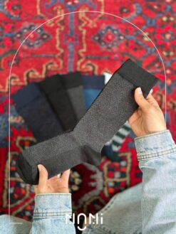 جوراب ساقدار مردانه زیکزاکی برند بارکد