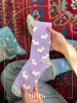 جوراب ساقدار نخی دخترانه هاپویی و اسنوپی برند چتیک