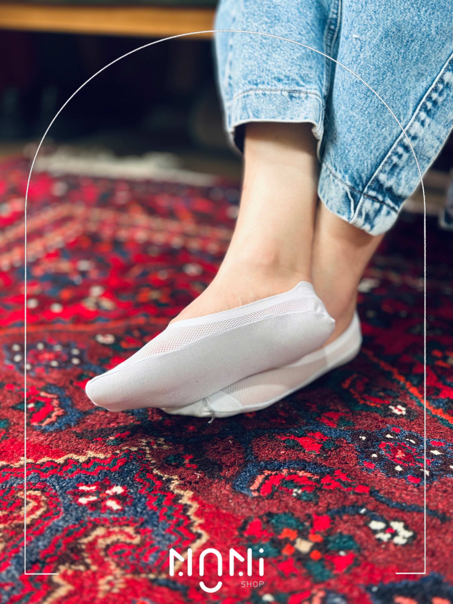 جوراب کالج زنانه نخی توری