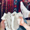 جوراب مچی زنانه طرح خرسی و پاپیونی