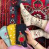جوراب ساقدار طرح گل و حیوانات برند چتیک
