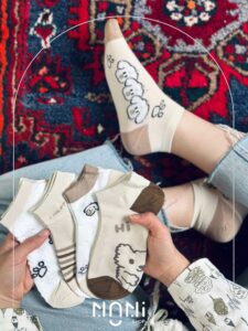جوراب مچی طرح هپی هاپو
