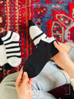 جوراب مچی سفید مشکی مختلف