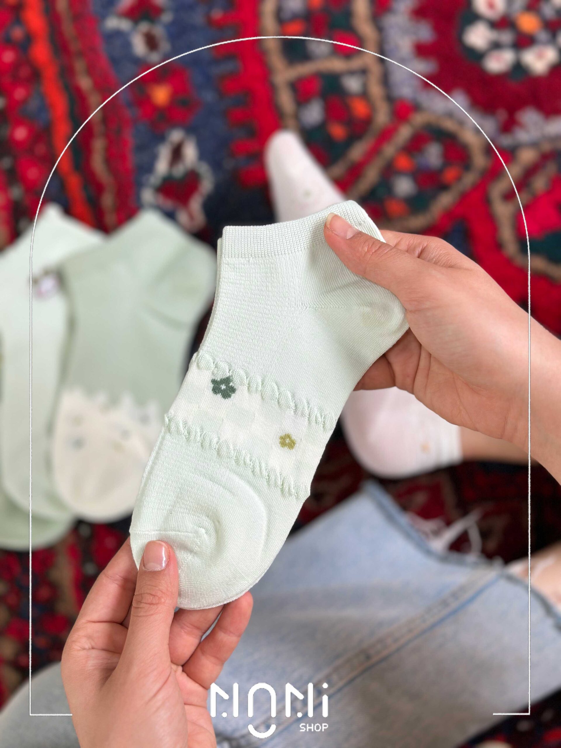 جوراب مچی گل تابستونی