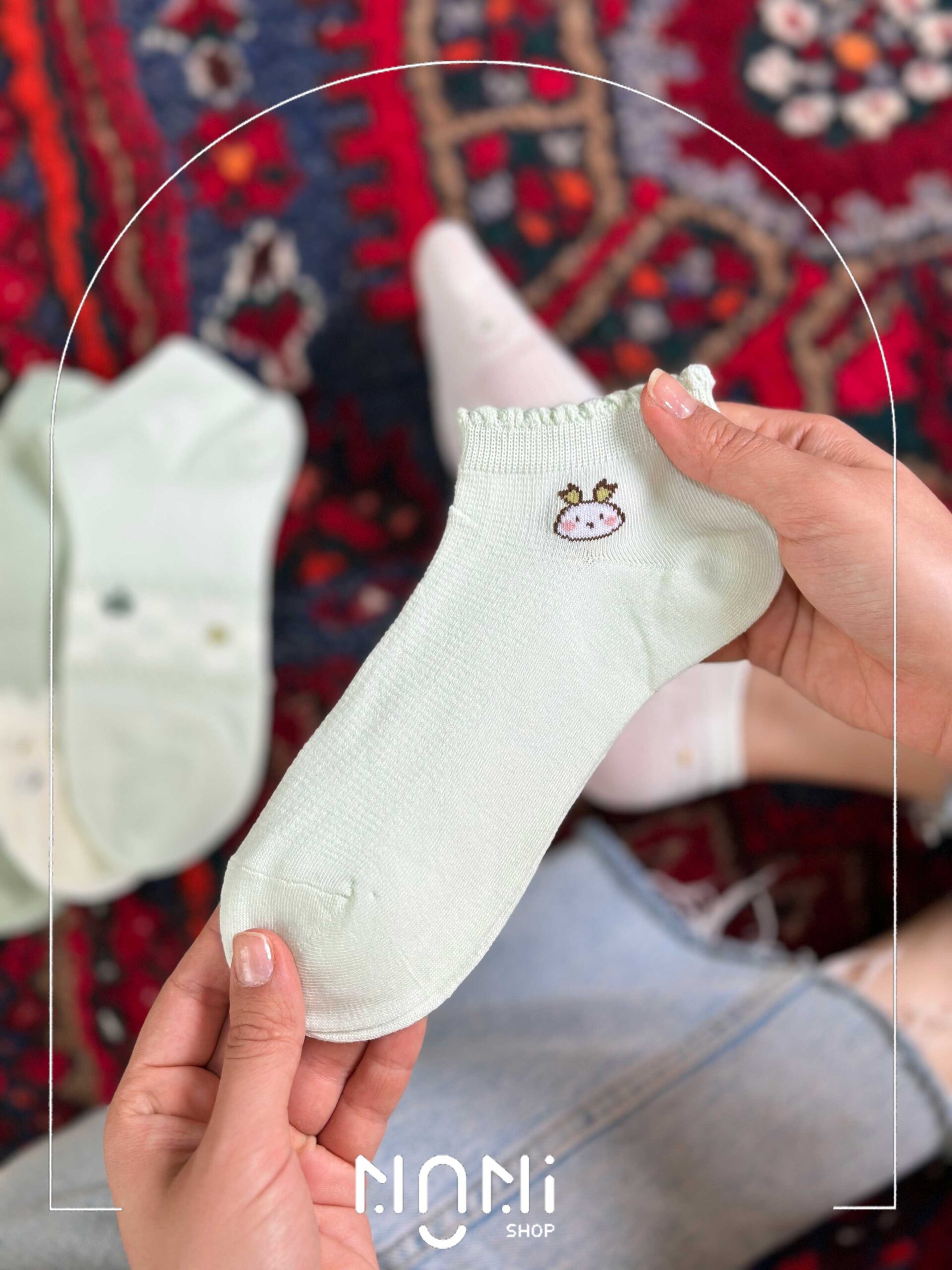 جوراب مچی گل تابستونی