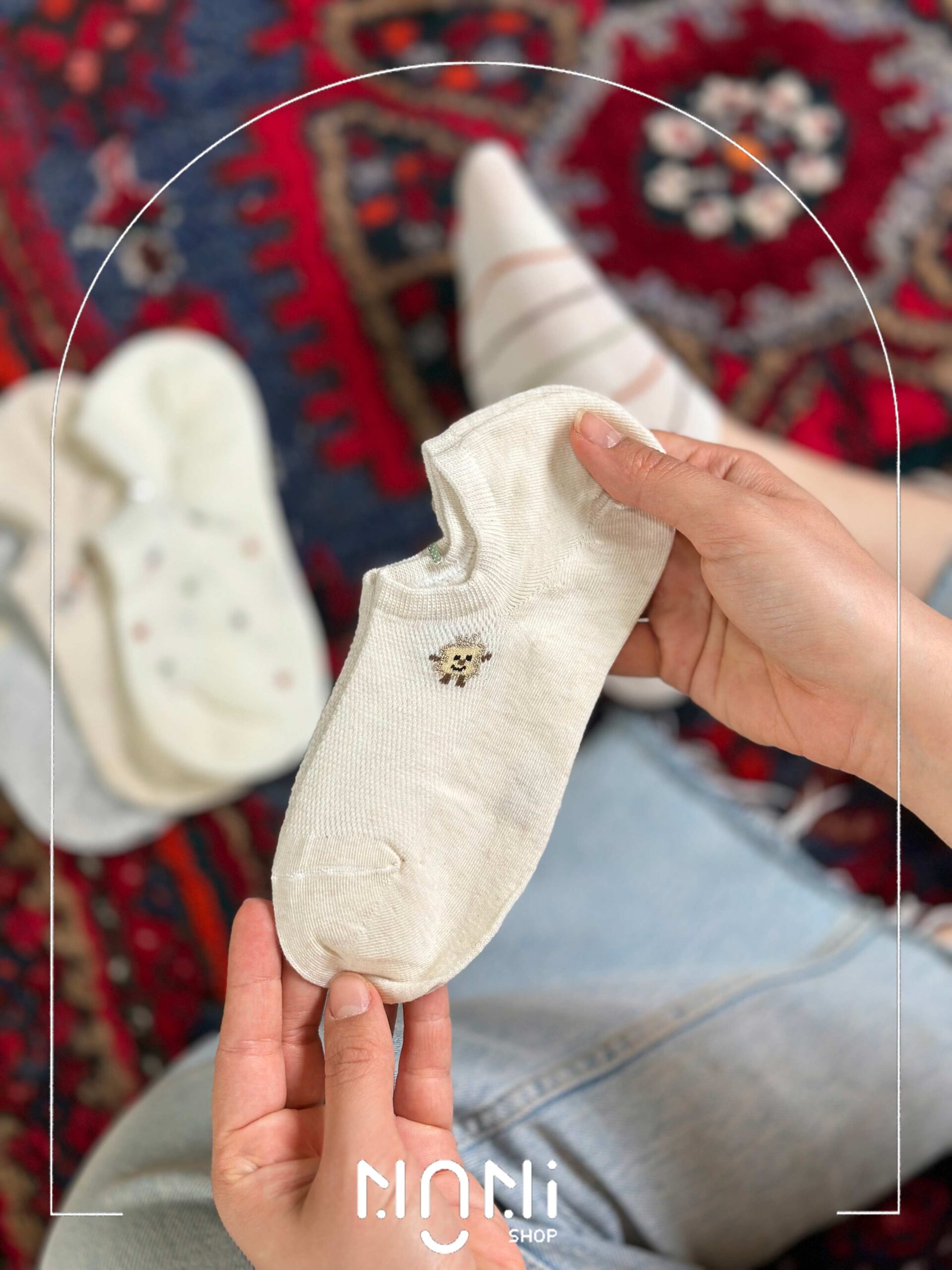 جوراب قوزکی کولردار و خنک