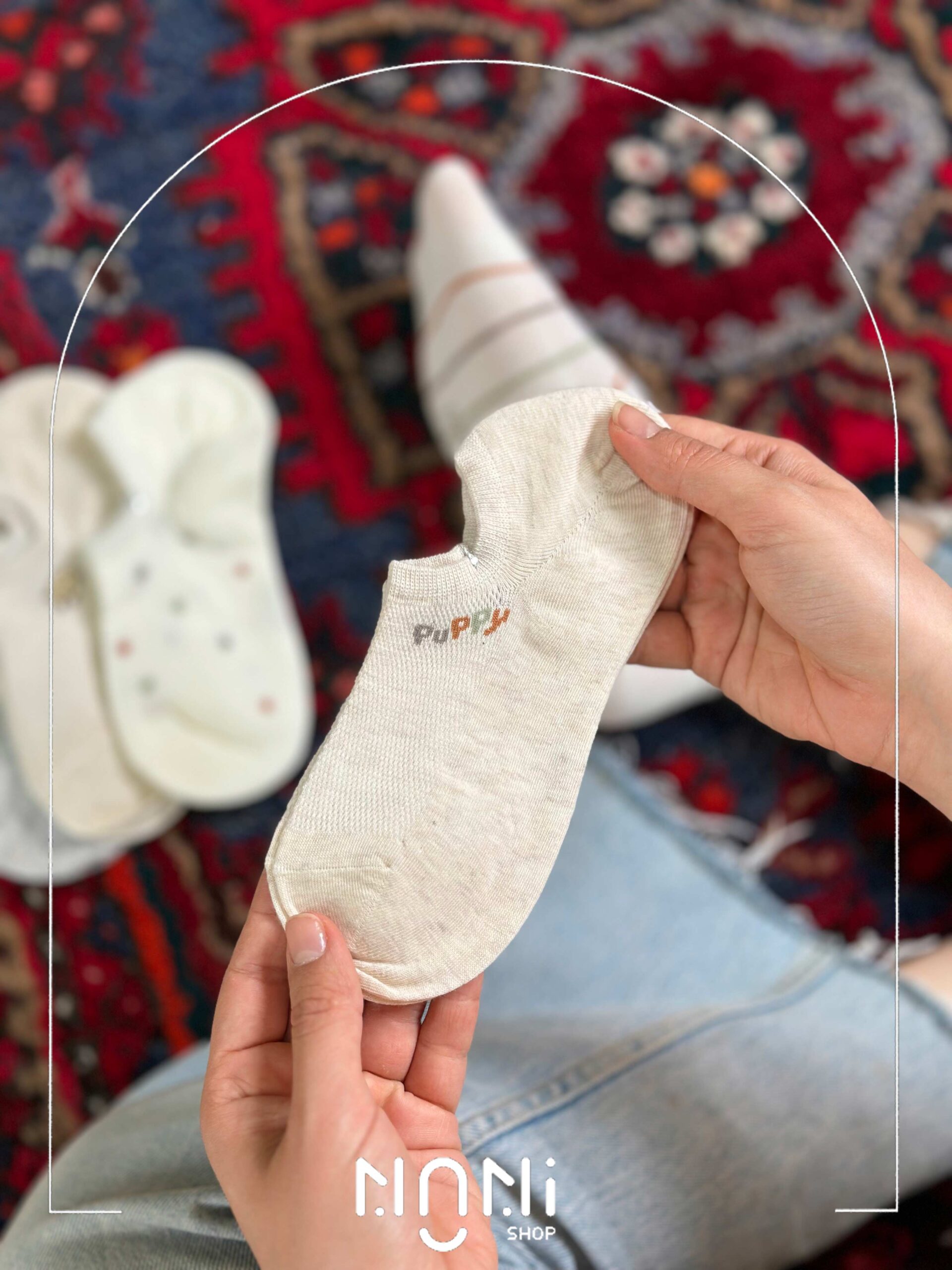 جوراب قوزکی کولردار و خنک