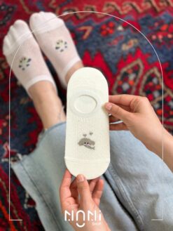 جوراب قوزکی تابستونی کولردار طرح حیوانات
