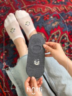 جوراب قوزکی تابستونی کولردار طرح حیوانات