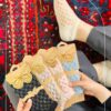 جوراب مچی شیشه ای طرح پروانه