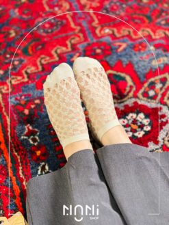 جوراب مچی شیشه ای طرح پروانه