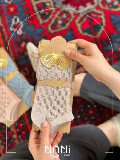 جوراب مچی شیشه ای طرح پروانه