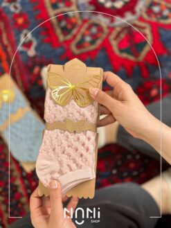 جوراب مچی شیشه ای طرح پروانه