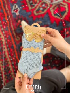 جوراب مچی شیشه ای طرح پروانه