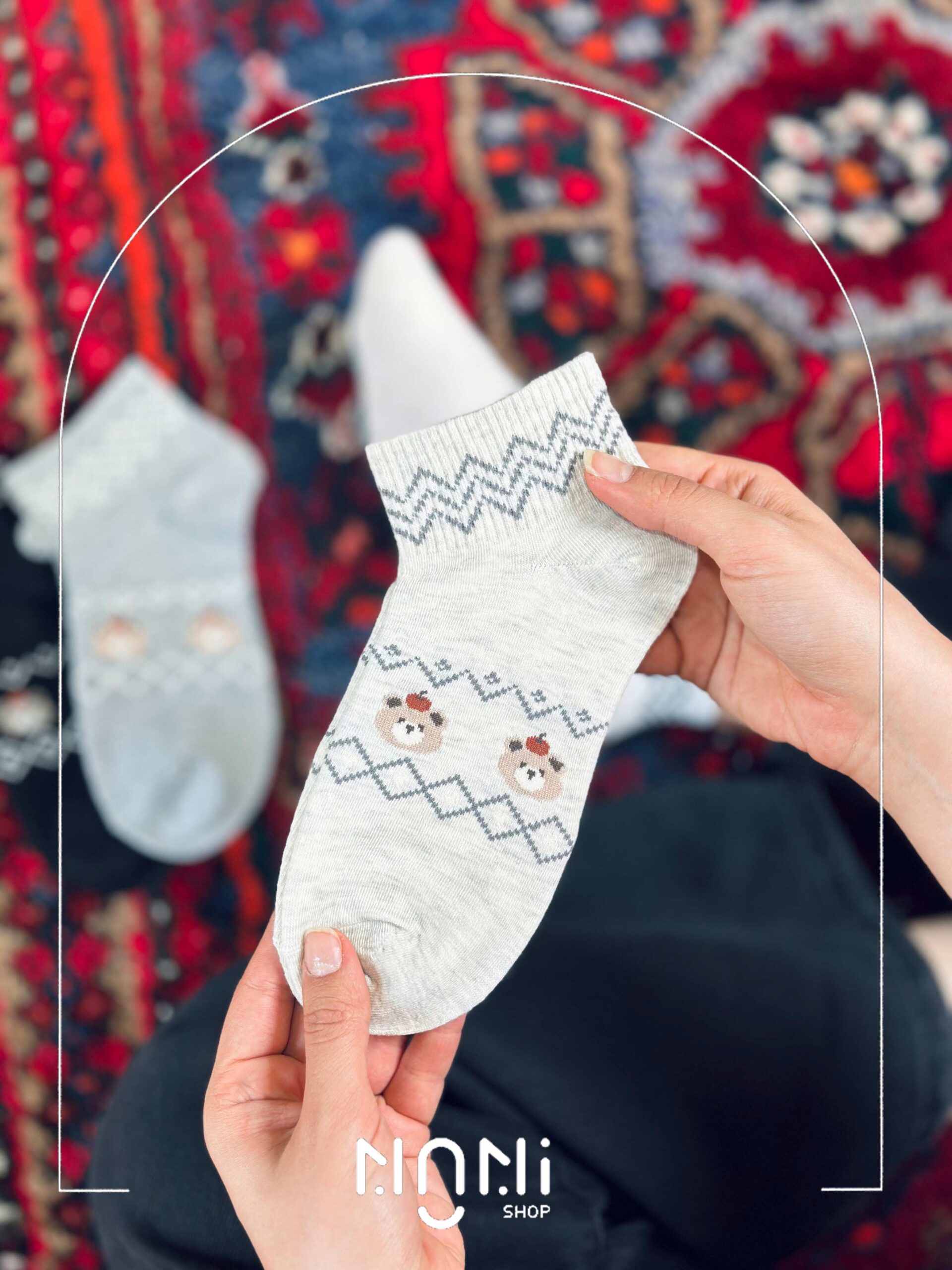 جوراب مچی نخی خرس گجه فرنگی