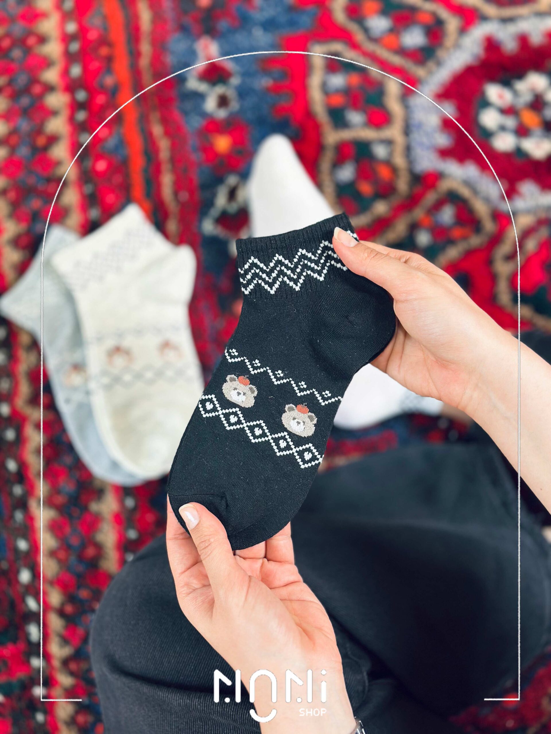جوراب مچی نخی خرس گجه فرنگی